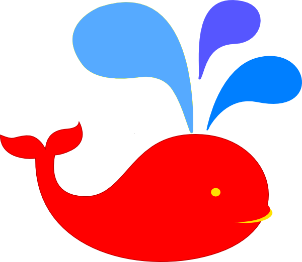 Whale Clipart Png Red (600x522)