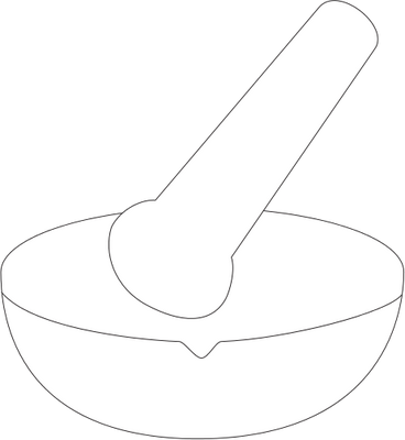 Ian Symbol Mortar And Pestle - Mortar And Pestle Scientific Diagram (368x400)