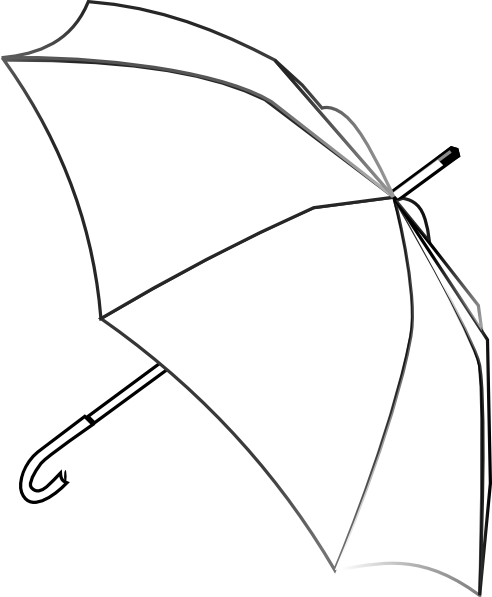 Umbrella Outline Clip Art At Clipart Library - Clip Art (492x597)