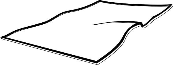 Blanket Clip Art Small - Blanket Black And White Art (600x227)
