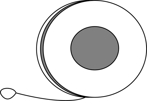Black And White Yo-yo - Clip Art (500x345)
