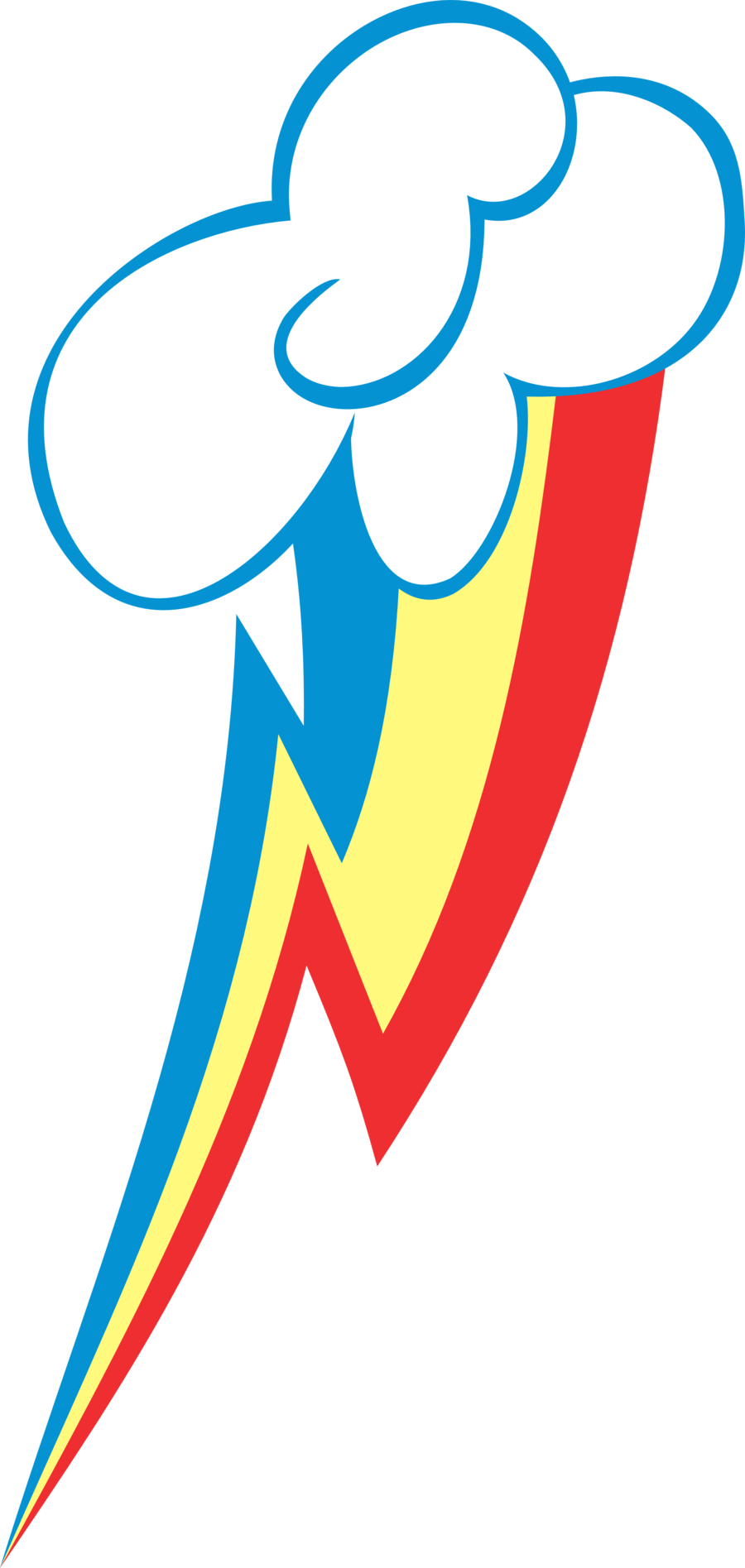 Rainbow Dash Cutie Mark By Uxyd Rainbow Dash Cutie - Rainbow Dash Cutie Mark (900x1895)