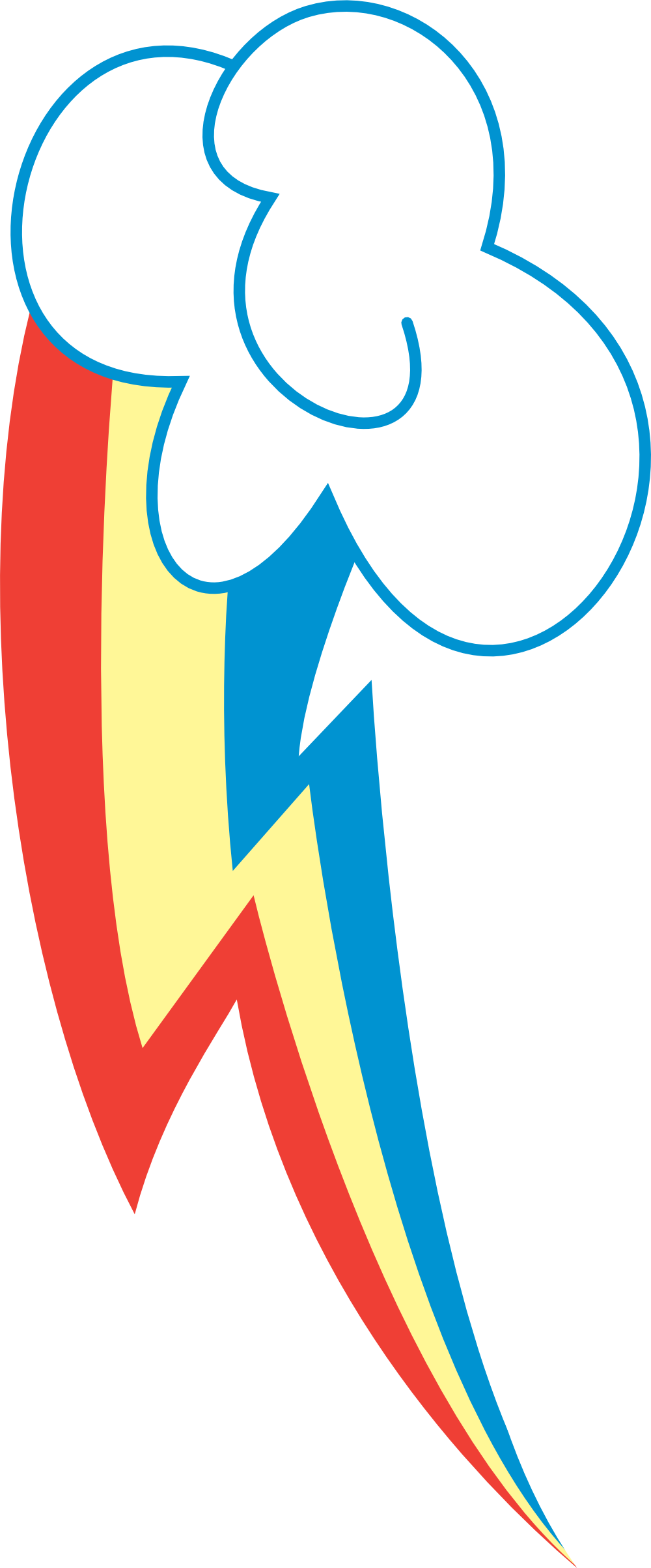 A Picture Of Rainbow Dash S Cutie Mark - Rainbow Dash Cutie Mark (1000x2406)