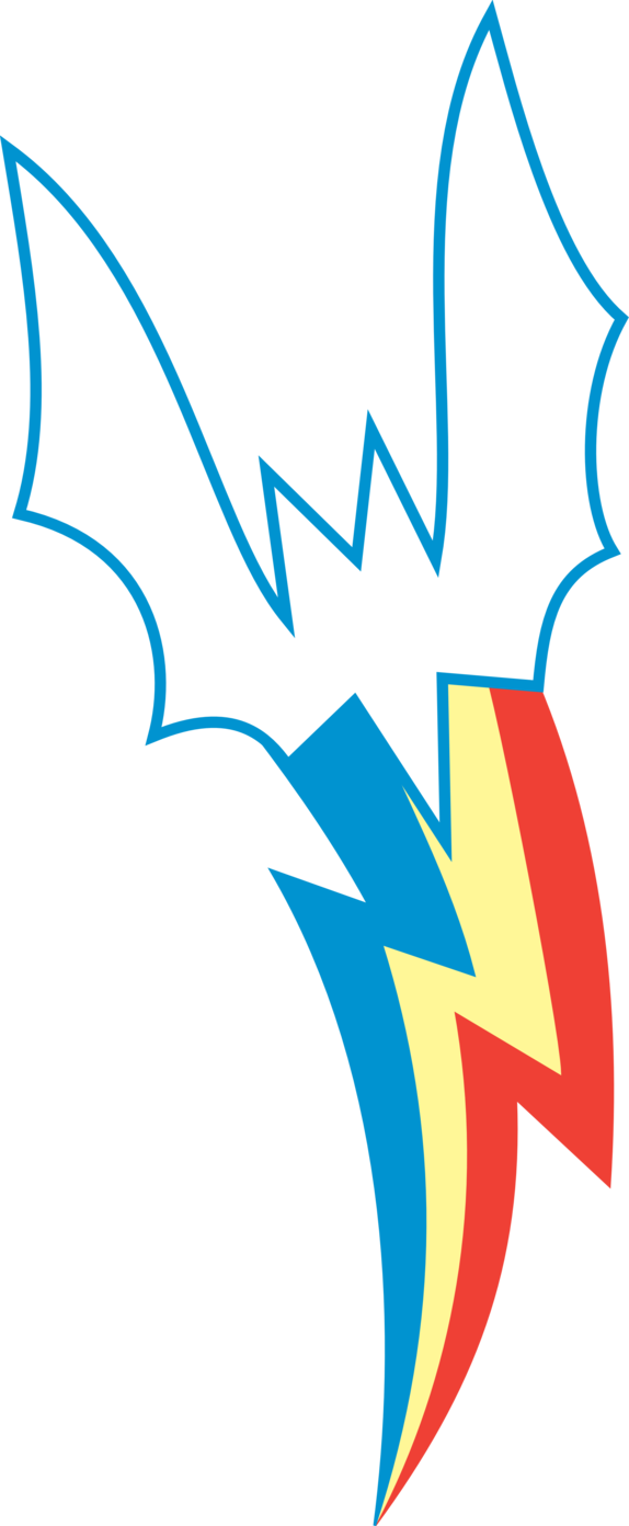 Rainbow Bat Cutie Mark By Rblagdon7888 - My Little Pony Cutie Mark Rainbow Dash (574x1392)