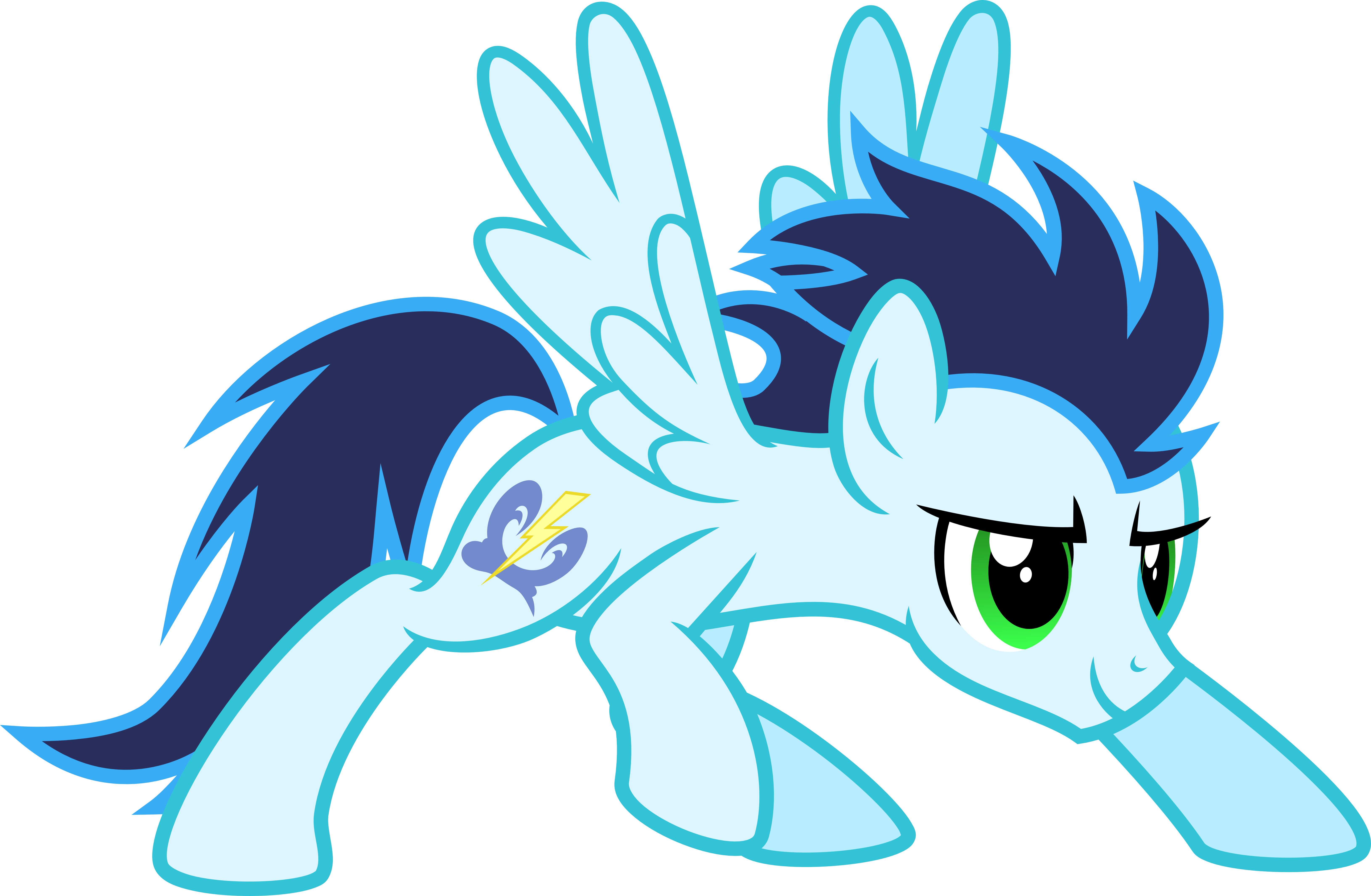 My Little Pony Rainbow Dash Cutie Mark Download - My Little Pony Friendship Is Magic Poses (6521x4264)