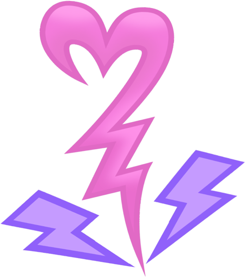 Mlp Lightning Heart's Cutie Mark By Galaxyswirlsyt - Mlp Heart Cutie Mark (1024x768)