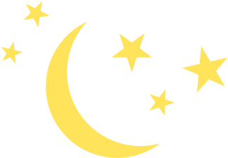 Moon And Stars Png - Yellow Moon And Stars (349x349)