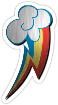 Rainbow Dash Cutie Mark Png Gallery For > Rainbow Dash - Emblem (375x360)