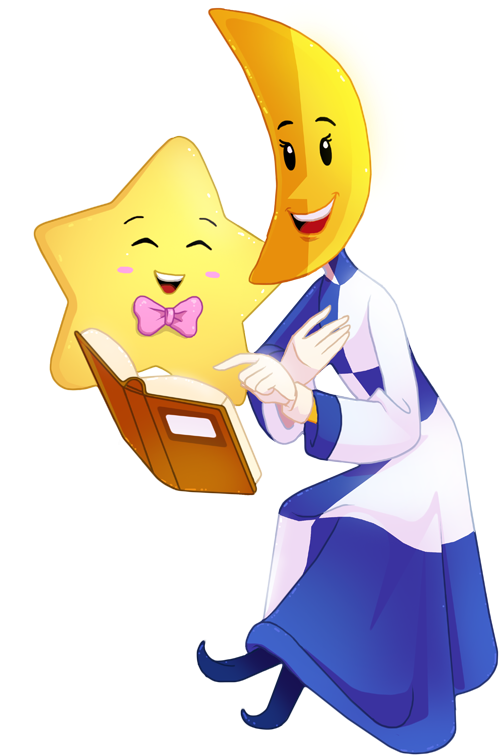 Moon And Star By Drzime - Cartoon (600x838)