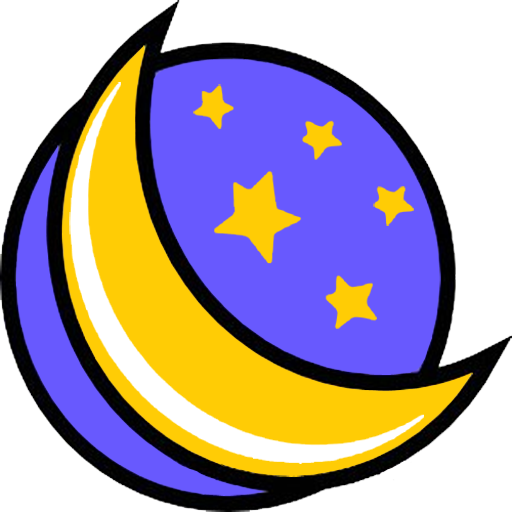 Star Moon Cartoon Clip Art - Star Moon Cartoon Clip Art (512x512)