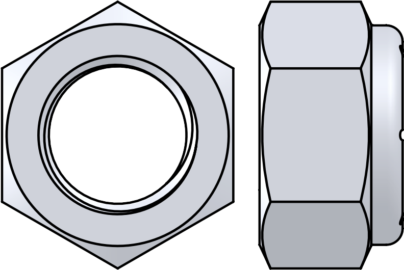 Nylock Nut, Zinc Plated Class - Circle (820x820)