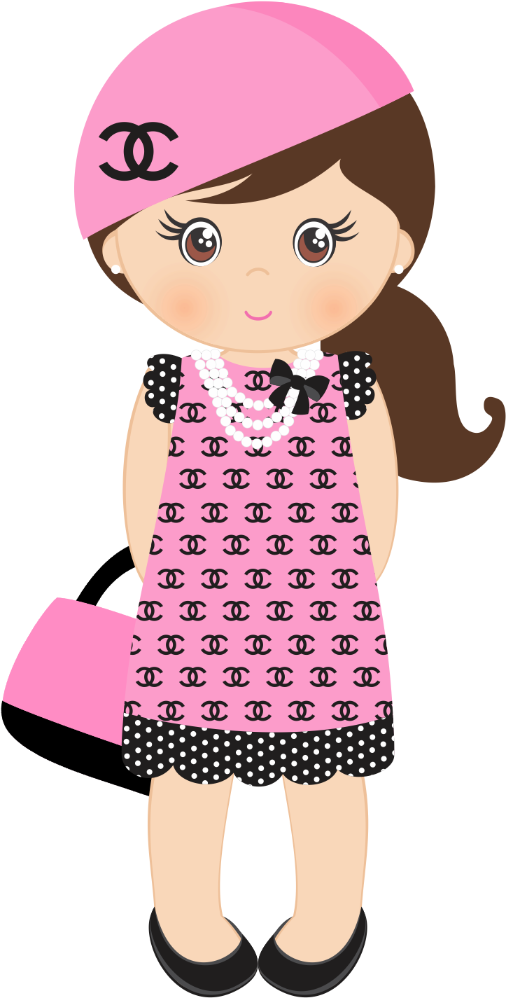 Girl Clipartquilt - Adesivi Per Unghie Chanel (753x1424)