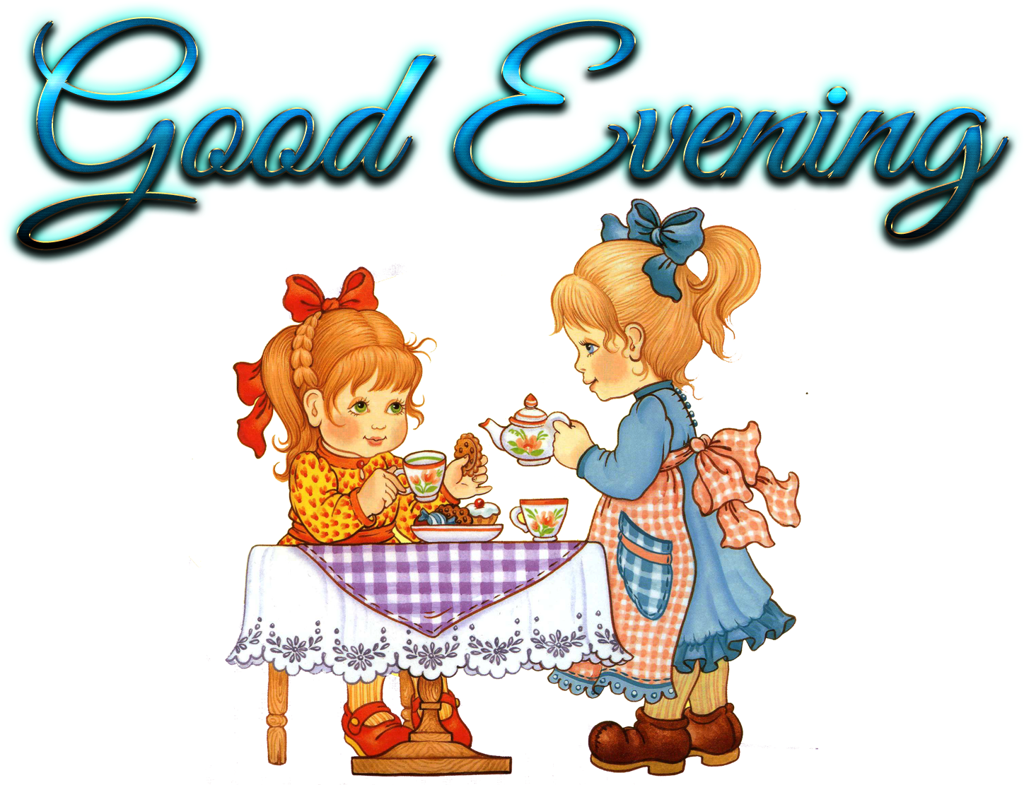 Good Evening Transparent - Goog Evening Cartoon Png (1474x1200)