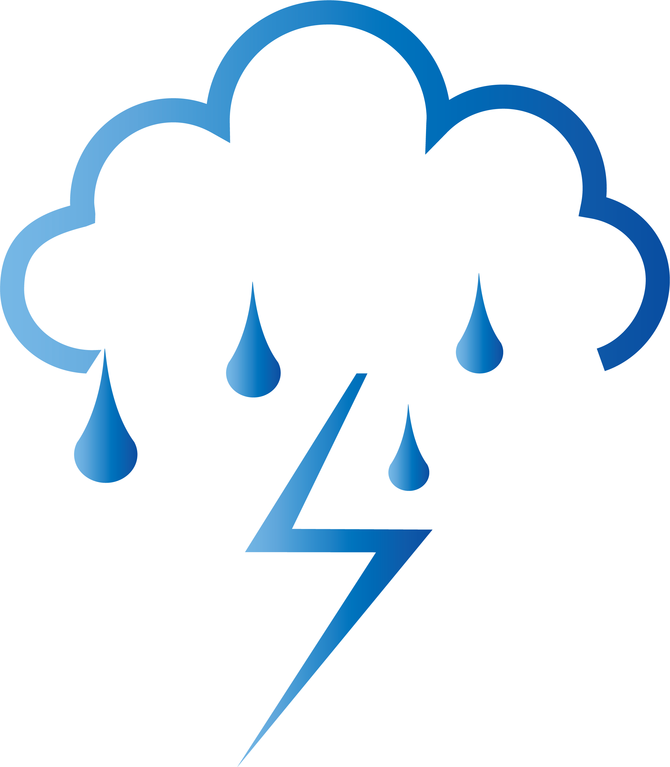 Auburn Franklin Springs Weather Forecasting Symbol - Thunderstorm Symbol (2290x2623)