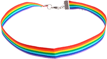 Itgirl Shop Rainbow Thick Choker Aesthetic Apparel, - Rainbow Chokers (460x460)