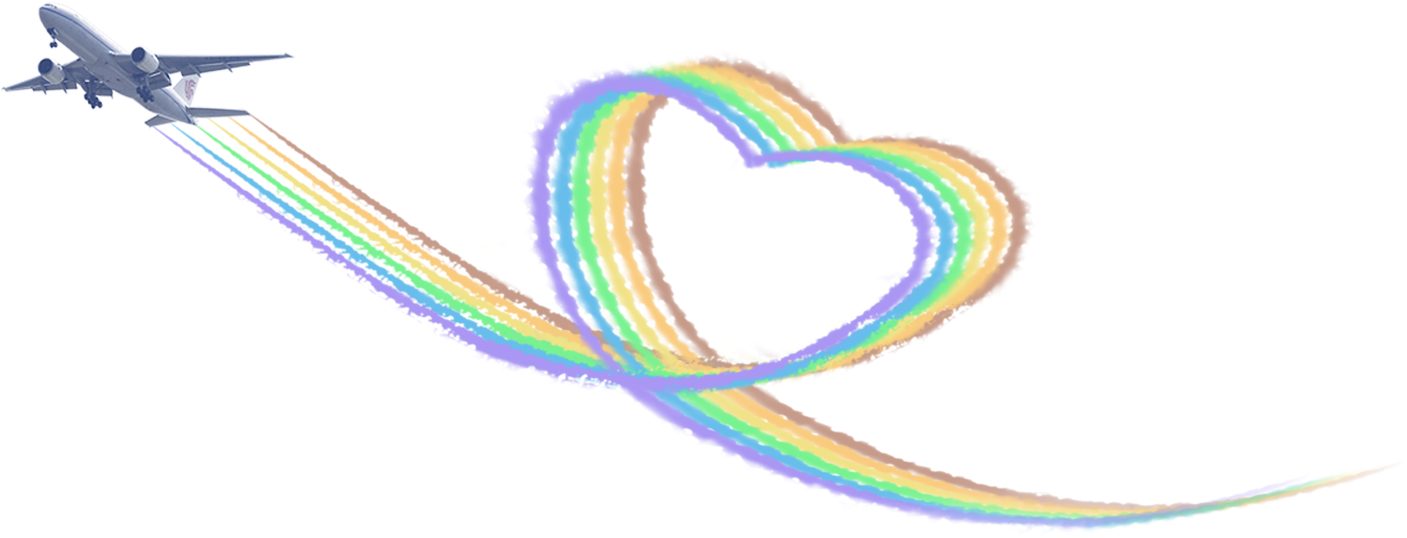 Airplane Rainbow Aviation - Airplane Rainbow Aviation (1508x722)