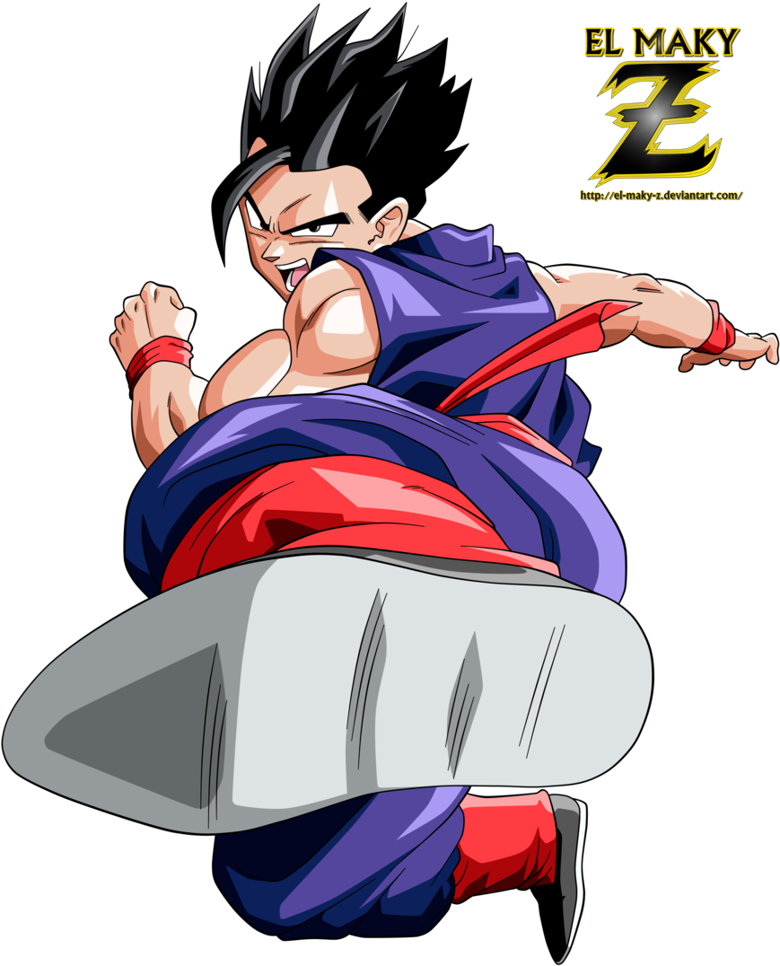 Son Gohan By El Maky Z - Dibujos De Dragon Ball Gohan (900x1129)