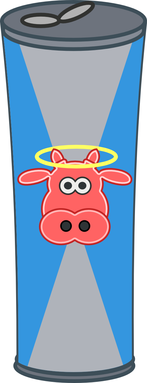 Simple Cartoon Energy Drink Can Clipart - Cartoon Red Bull Can (512x1334)