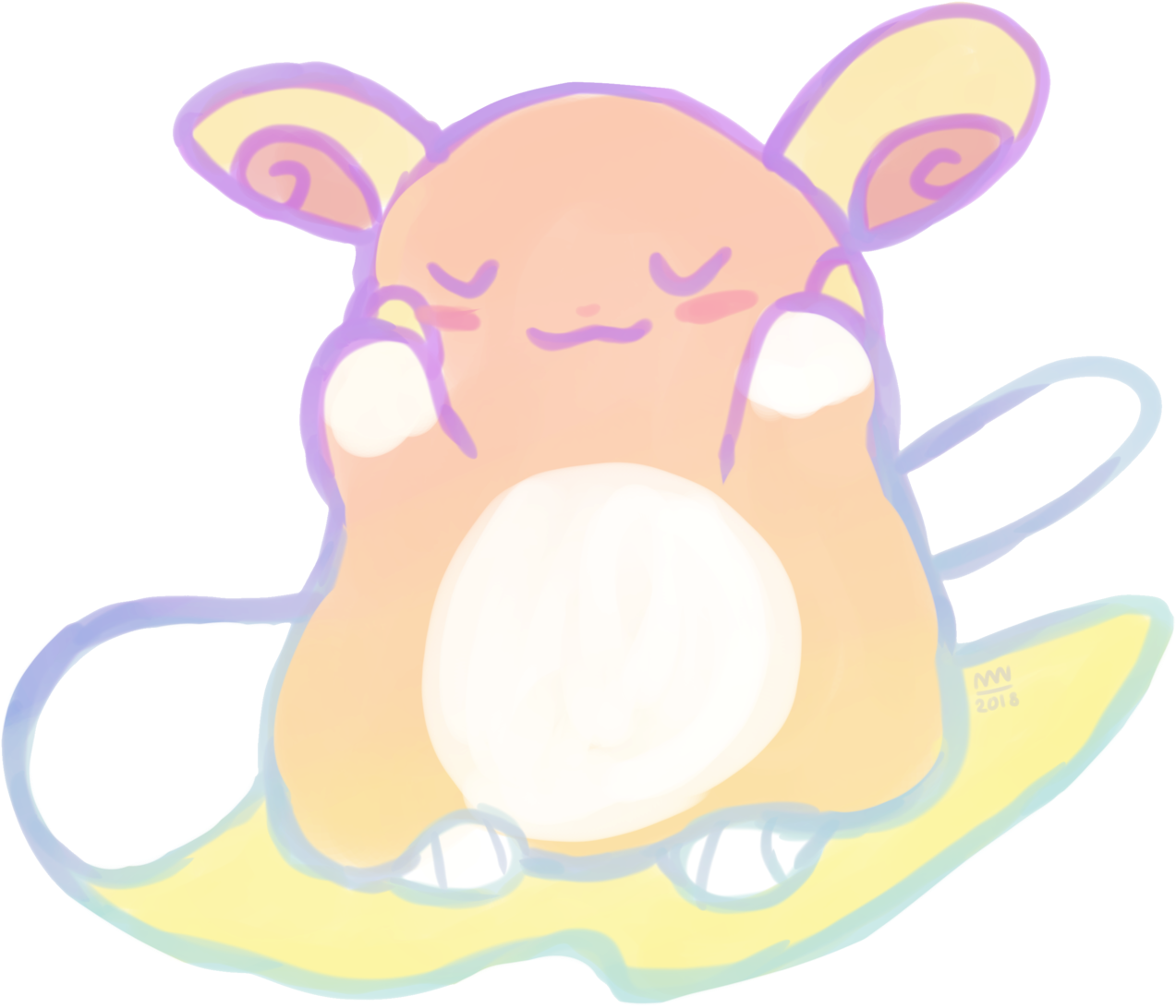 Transparent Pastel Raichu For Ur Blog - Cartoon (1280x1107)