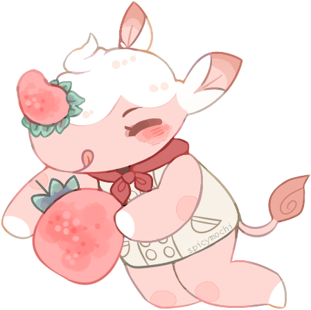 Strawberry Snoot Cake - Cartoon (456x454)