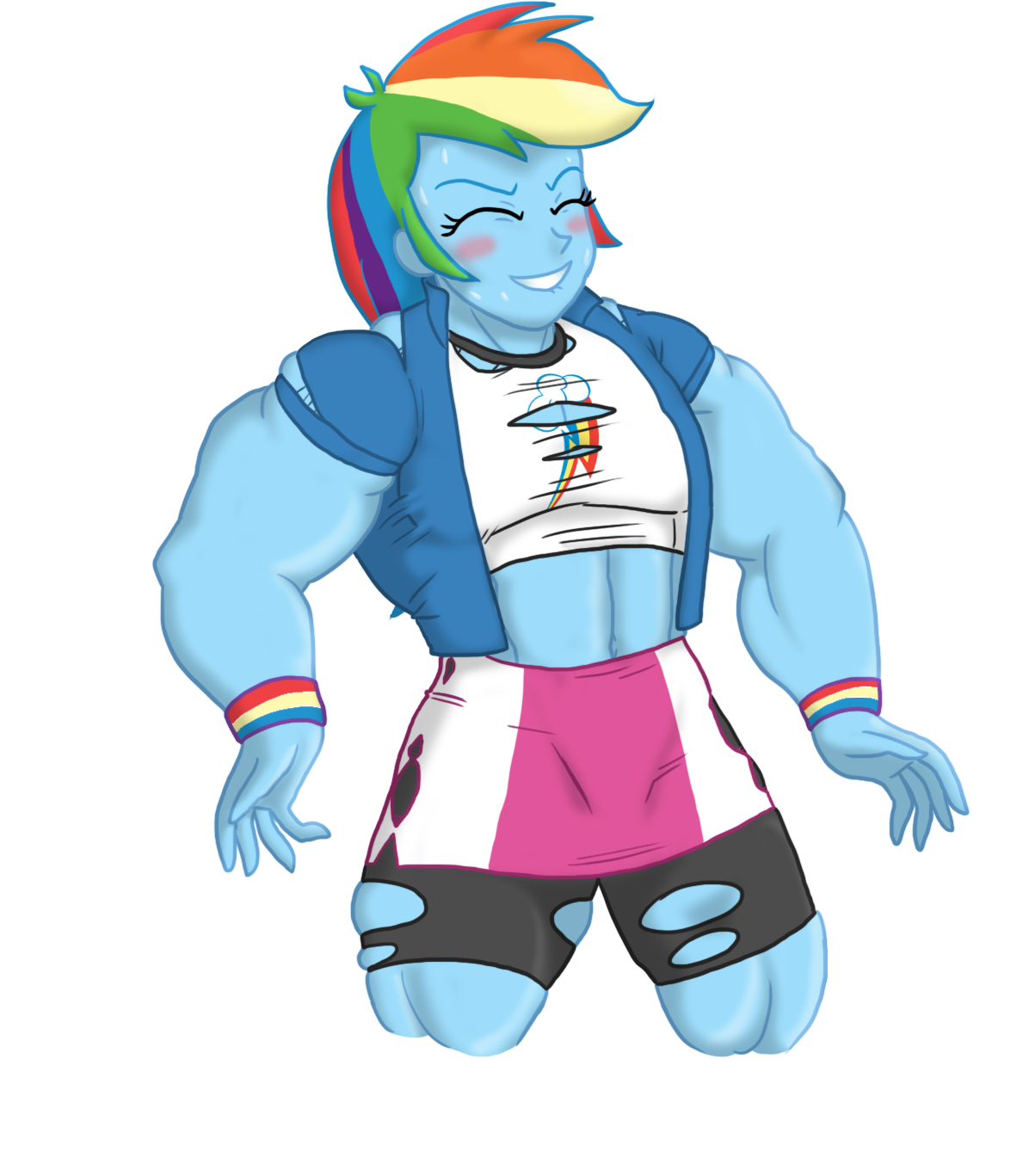 Something In The Salad - Rainbow Dash Muscle Growth (1195x1486)