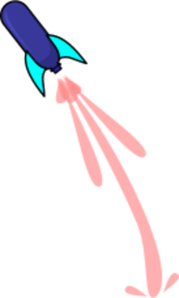 Missile Clipart Rocket Launching - Bottle Rocket Clip Art (600x999)