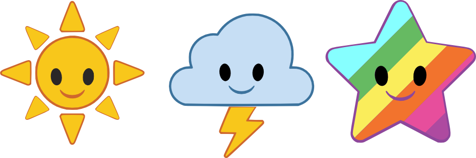 Emojis, Personal Use, Star Sun Cloud Emoji, - Emojis, Personal Use, Star Sun Cloud Emoji, (944x315)