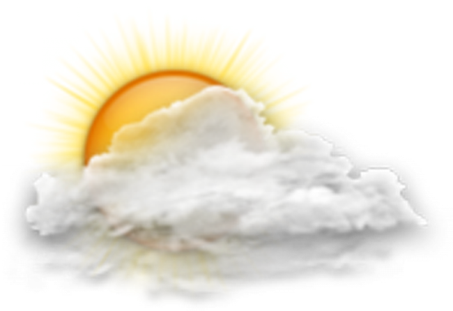 Sun And Cloud Png Picture - Sun With Cloud Png (650x446)