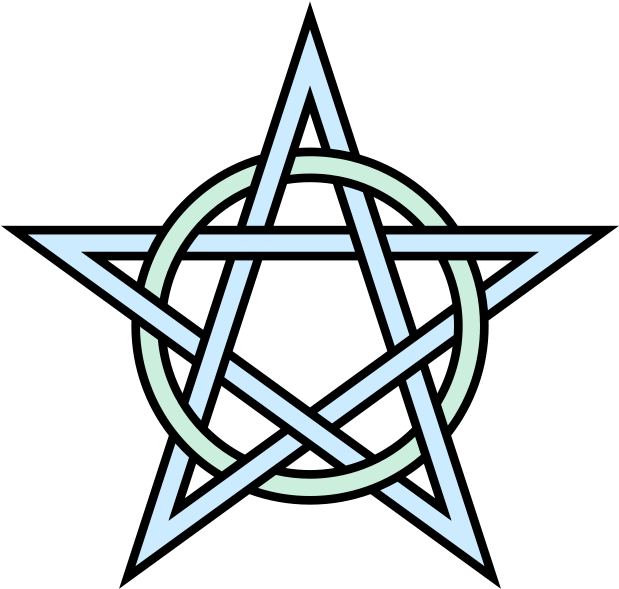 Pentagram - Wiccan Pentagram (630x599)
