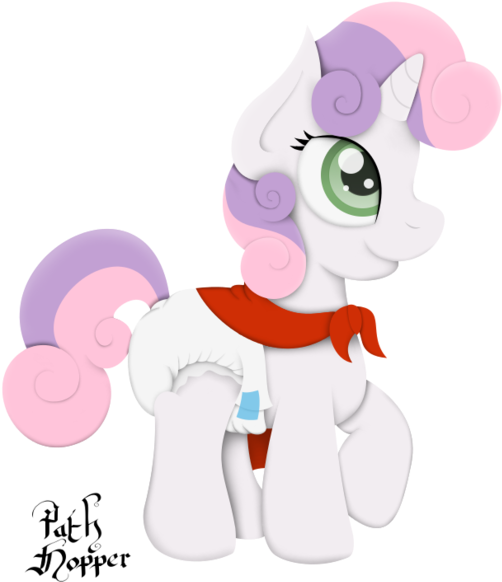 Cute Sweetie Belle Poofy Diaper - Cartoon (504x600)