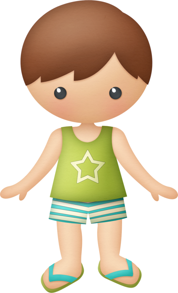 Praia, Fundo Do Mar E Etc - Summer People Clipart (622x1024)