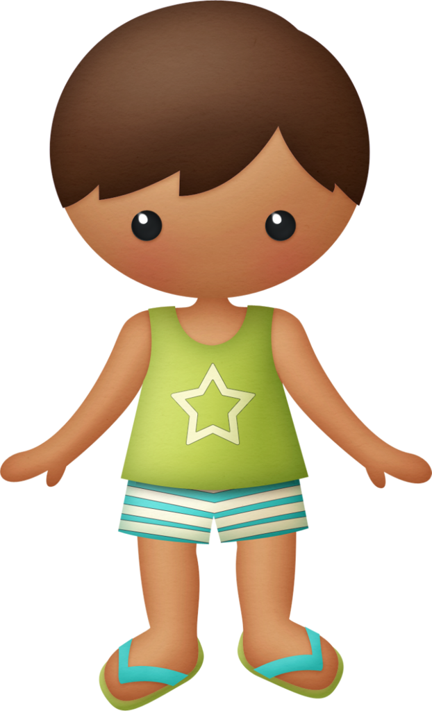 Praia, Fundo Do Mar E Etc - Summer People Clipart (622x1024)