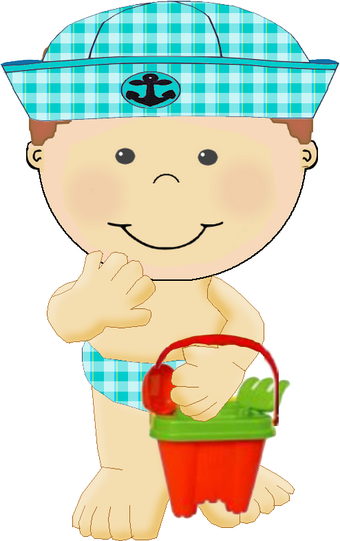 Imagens Clipart, Menino Menino, Meninas, Praias, Divertimento - Beach (600x817)