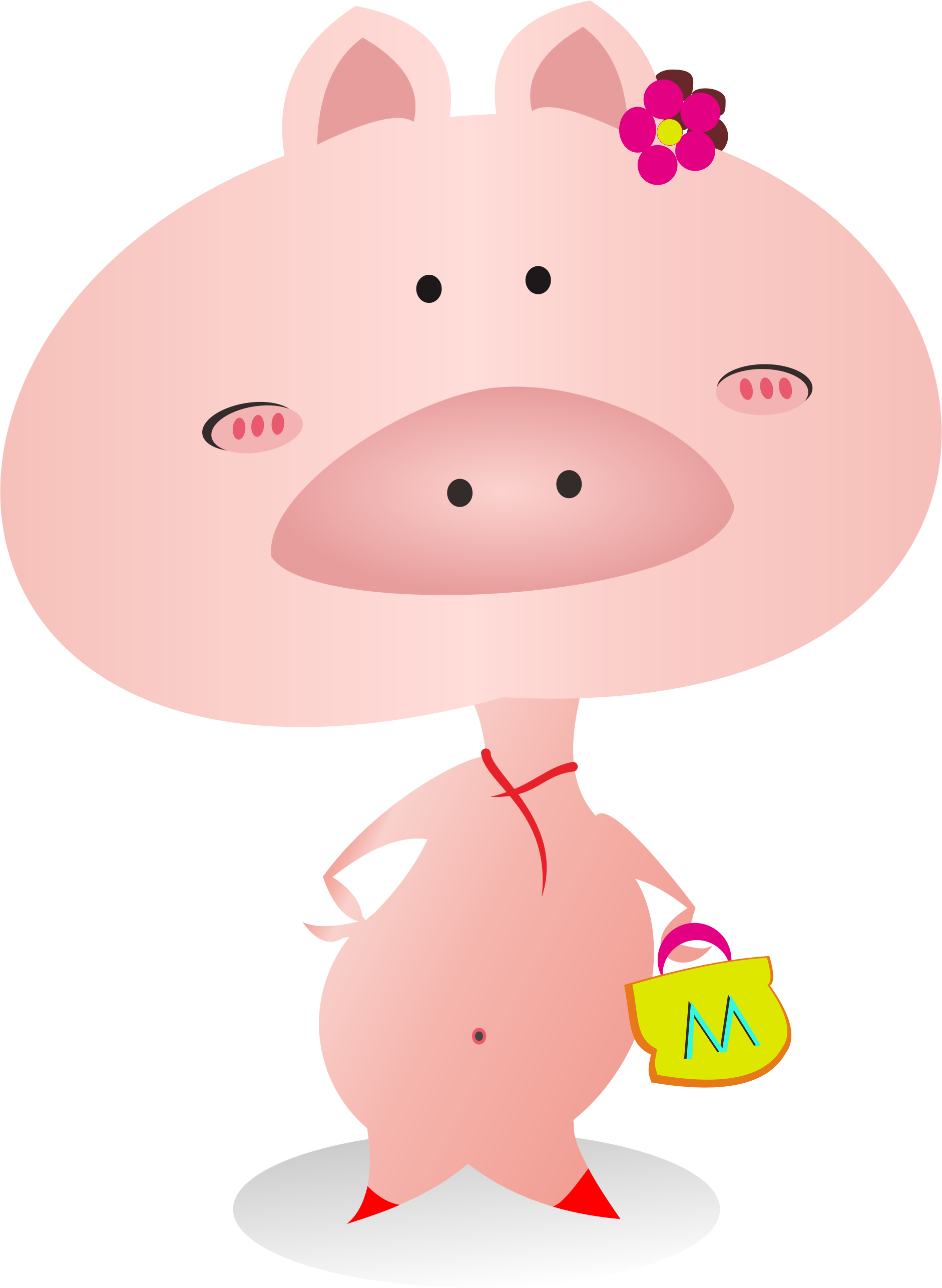 Domestic Pig Cartoon Logo - Cartoon (1882x2573)