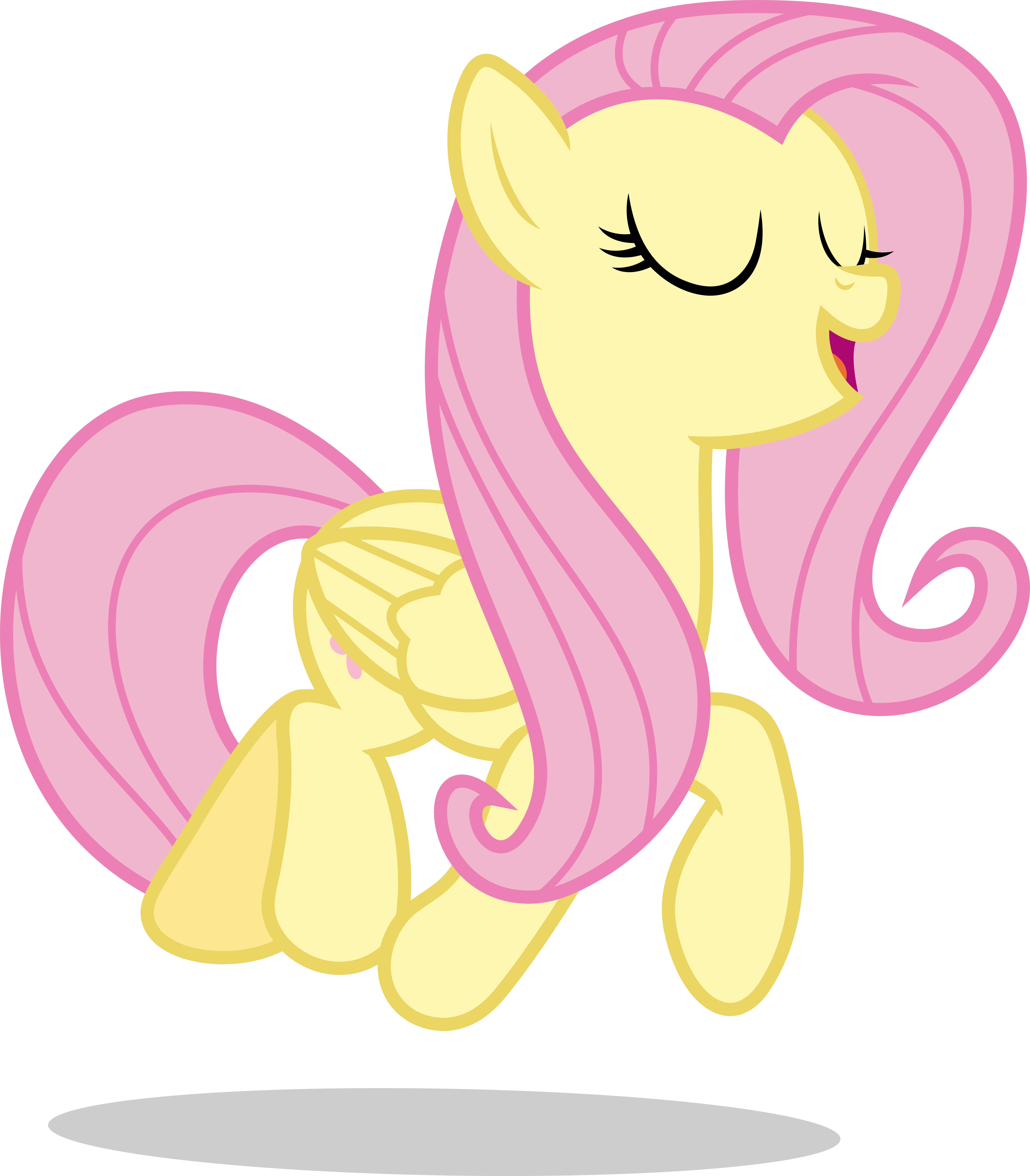 Mlp Fim Fluttershy Vector By Luckreza8 - Mlp Fim Fluttershy Vector By Luckreza8 (7000x7992)