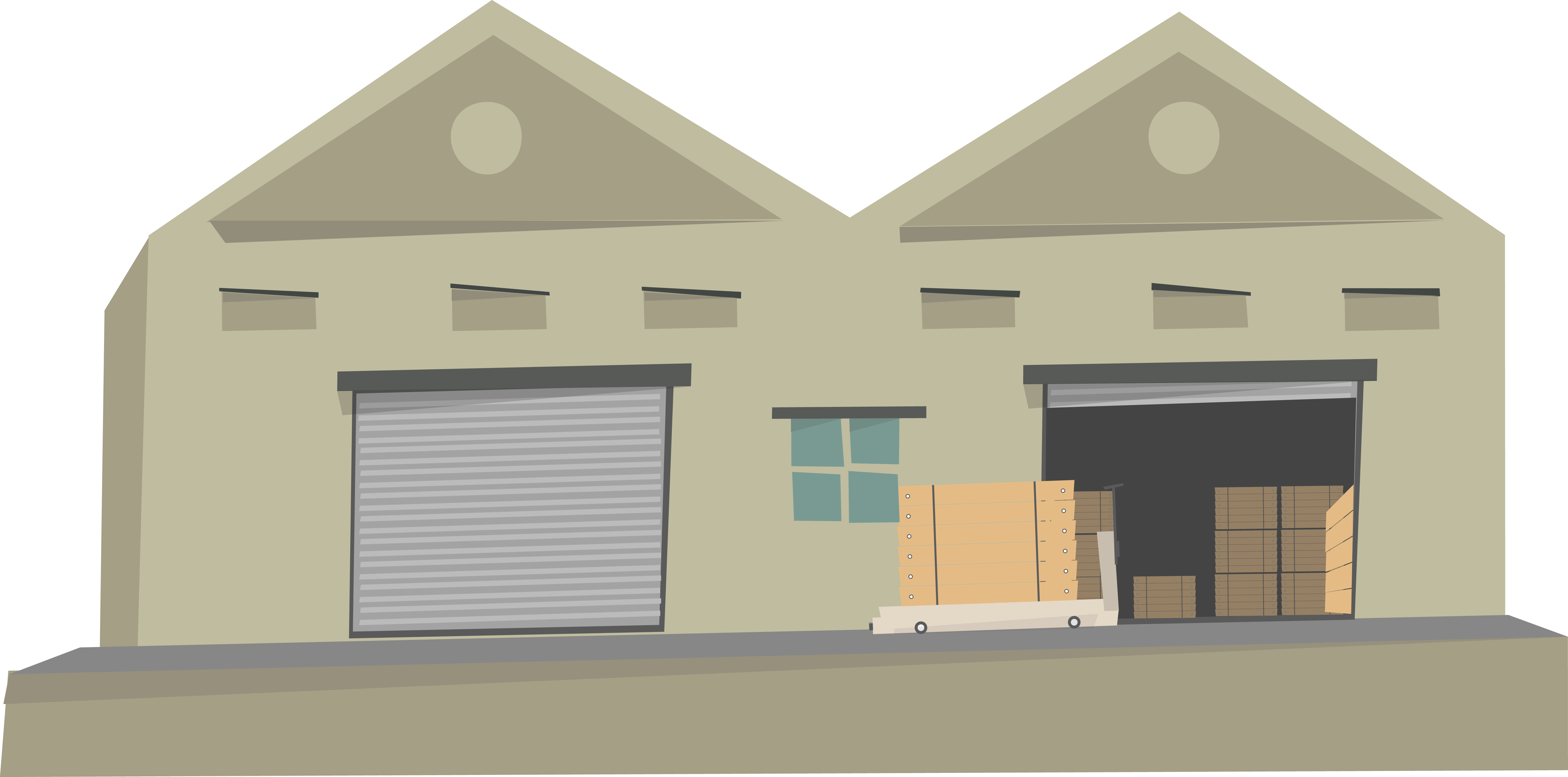 Warehouse Building Siding - Almacen De Mercancias Png (6013x2979)