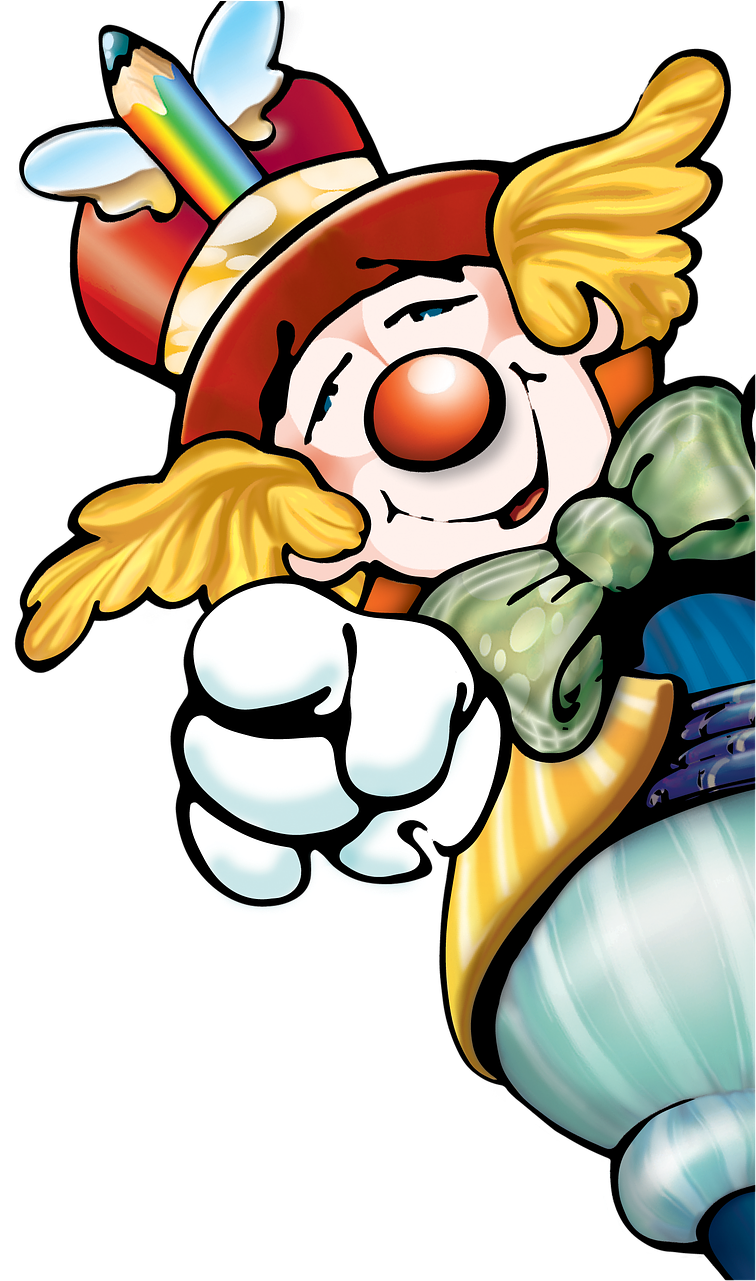 Clown Cartoon Comedian Comics Illustration - Clown Cartoon Comedian Comics Illustration (1280x1280)