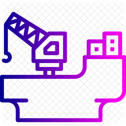 Rig, Oil, Industry, Crain, Ship, Load, Digging Icon - Ship (512x512)