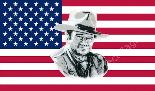 John Wayne U - Irish And American Flag (500x500)