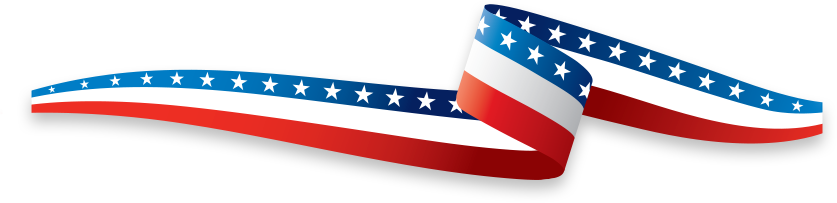 Landscaping Services Columbus, Ohio - Us Flag Ribbon Clipart (837x203)