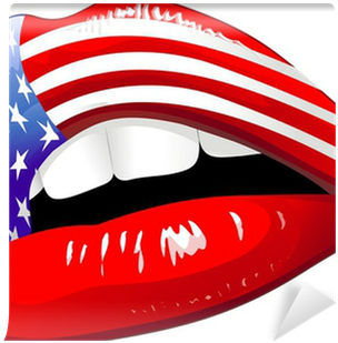 Labbra Sensuali Bandiera Stati Uniti-usa Flag Sensual - Labbra Sensuali (400x400)