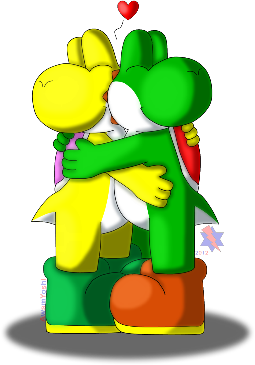 Criticalhitsam 7 4 Hug X3 By Jei-ice - Yoshi Hug (900x1285)