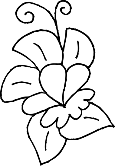Cute Spring Flower Coloring Page - Clip Art (380x550)