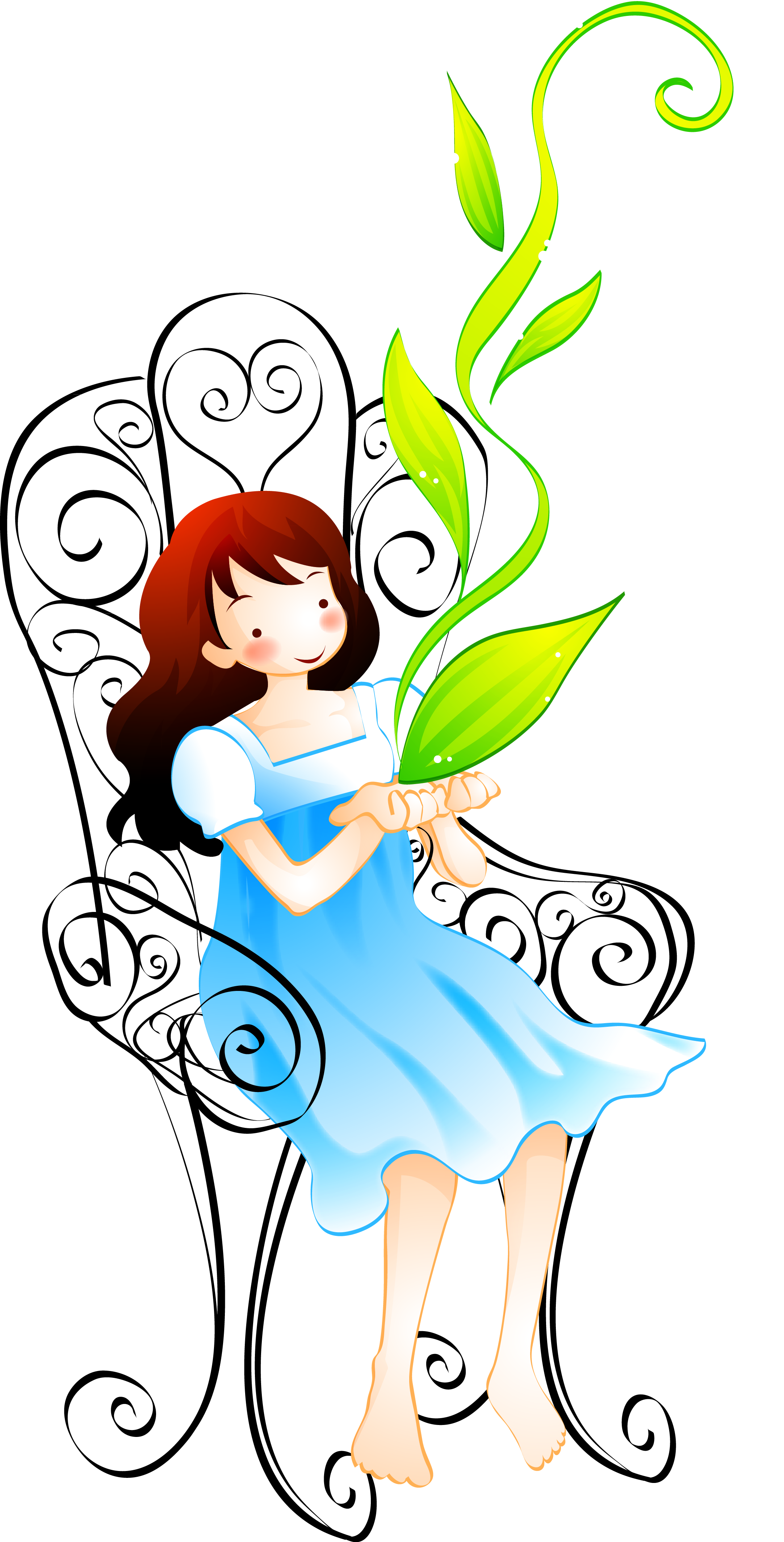 Child Magical Girl Illustration - Vector Graphics (2165x4256)