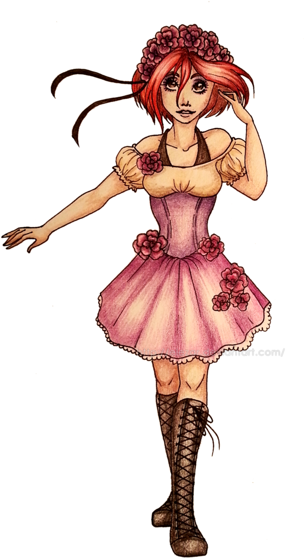 Flower Girl By Elezar - Illustration (684x1168)
