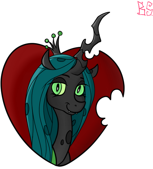 Briarspark, Bite Mark, Heart, Queen Chrysalis, Safe, - Queen Chrysalis (600x600)