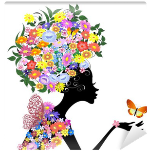 Flower Girl In Profile With A Butterfly Wall Mural - Sov31 Xperia Z4 エクスペリア ドコモ Au エーユー (400x400)