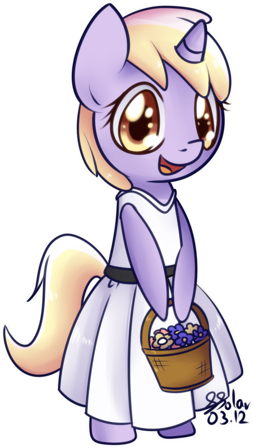 Solar-slash, Basket, Clothes, Dinky Hooves, Dress, - Mlp Wedding Pony Dress (700x1000)