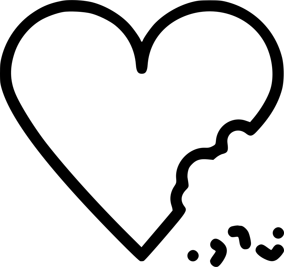 Heart Cake Chocolate Bite Celebrate Svg Png Icon Free - Heart (980x922)