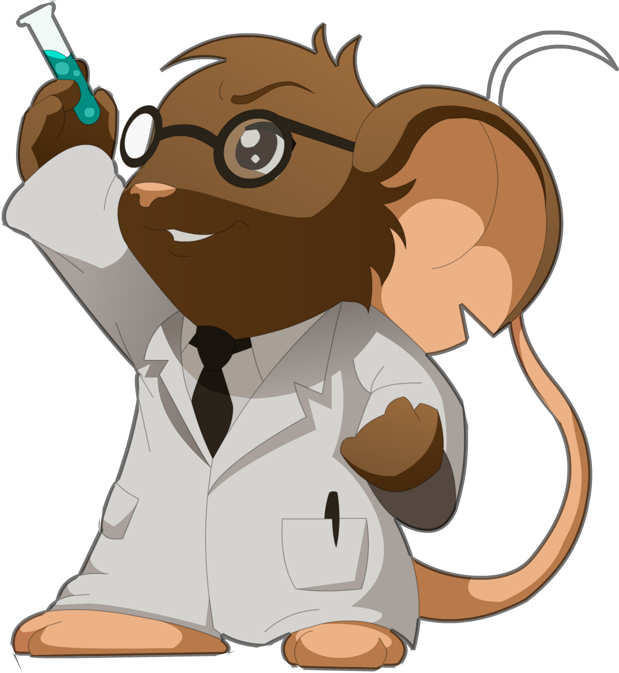 Scientist Free Png Image - Mouse Transformice (1235x1426)
